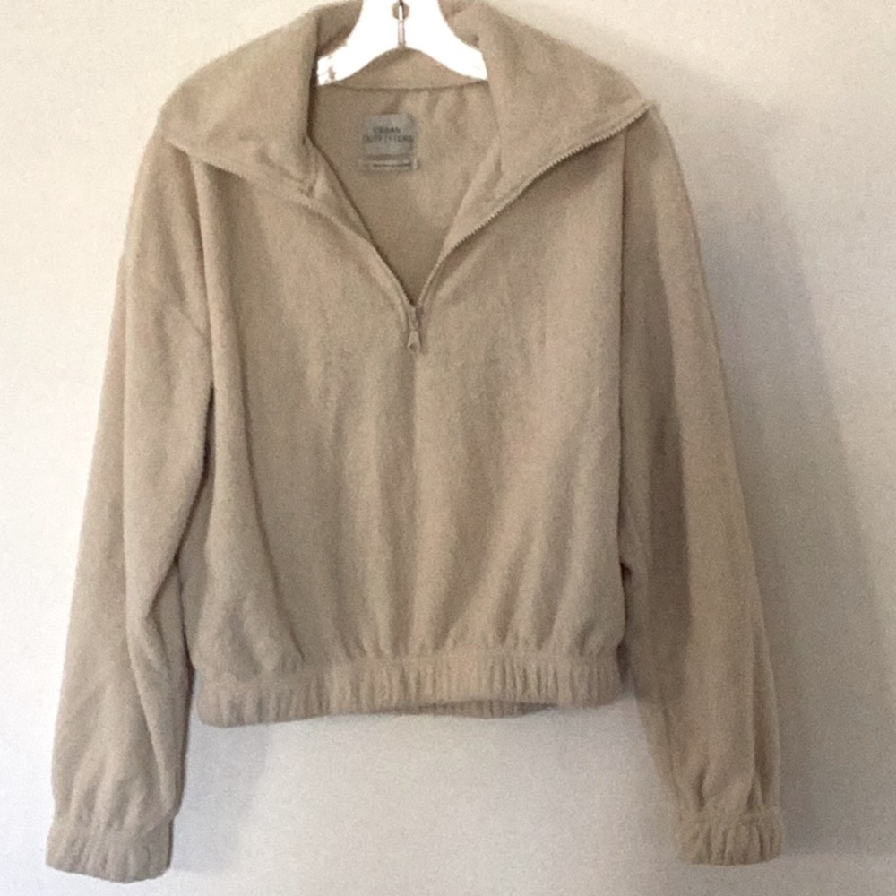 Urban Outfitters beige polyester front zip. Size S-P.